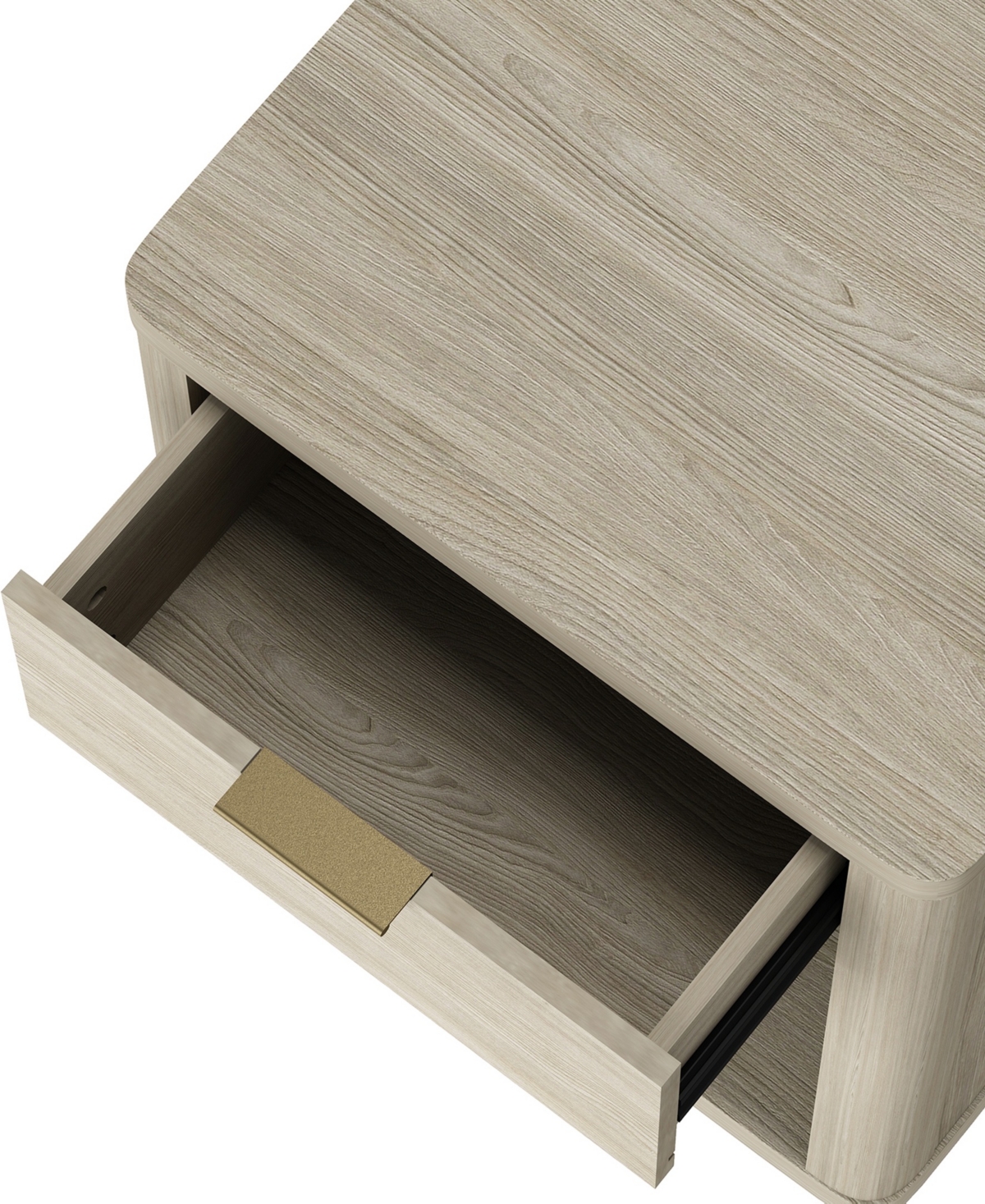 Manhattan Comfort 20" Evelyn Wood 1-drawer Nightstand In Brown