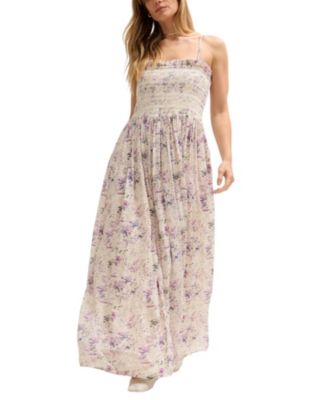 Women's Annie Smocked Print Maxi Dress