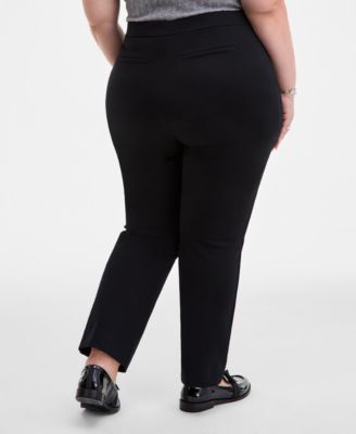 Women's Solid Ponte Mid-Rise Ankle Pants, Exclusively at Macy's