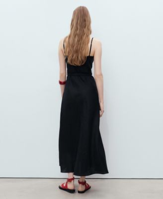 Women's Bow Linen-Blend Dress