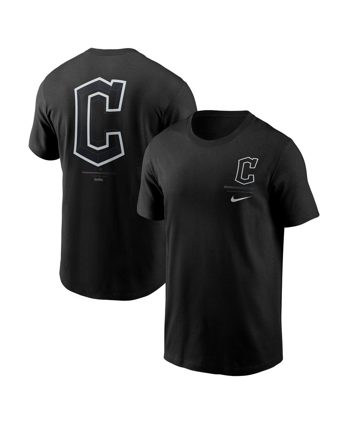 Nike Men's Black Cleveland Guardians Lights Out Bar Loading T-Shirt