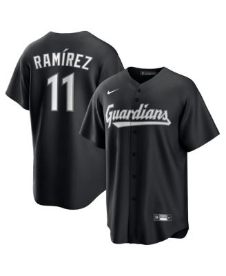 Nike - Men's Jos&eacute; Ramírez Black Cleveland Guardians Lights Out Replica Player Jersey
