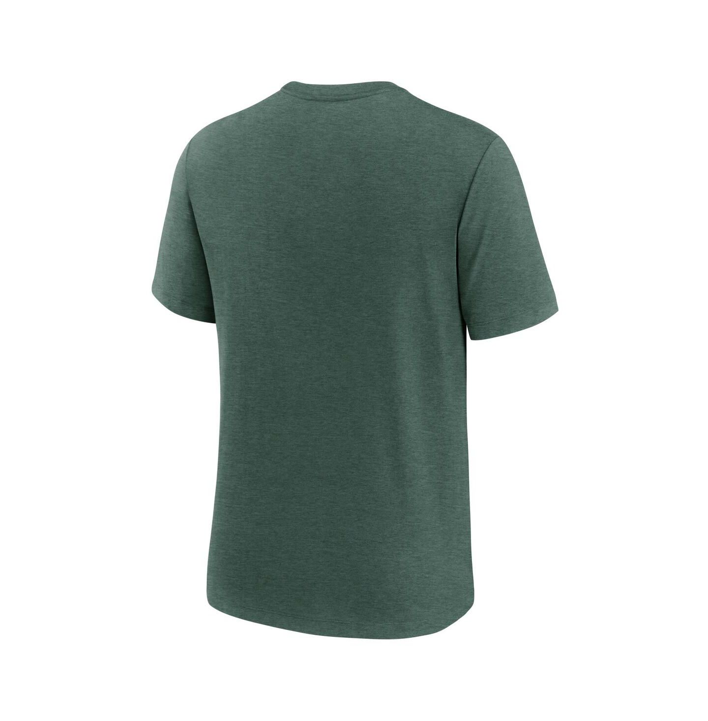 Мужская футболка Nike Heather Green New York Jets Long Pass Tri-Blend — фото 2