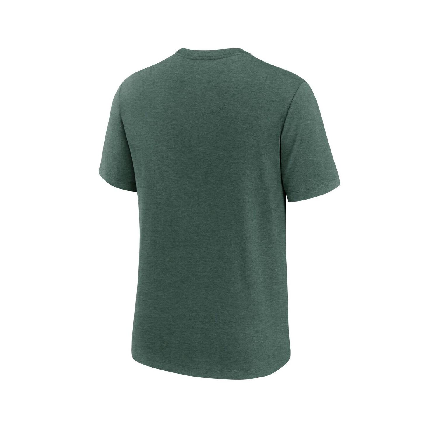 Men's Heather Green New York Jets Long Pass Tri-Blend T-Shirt