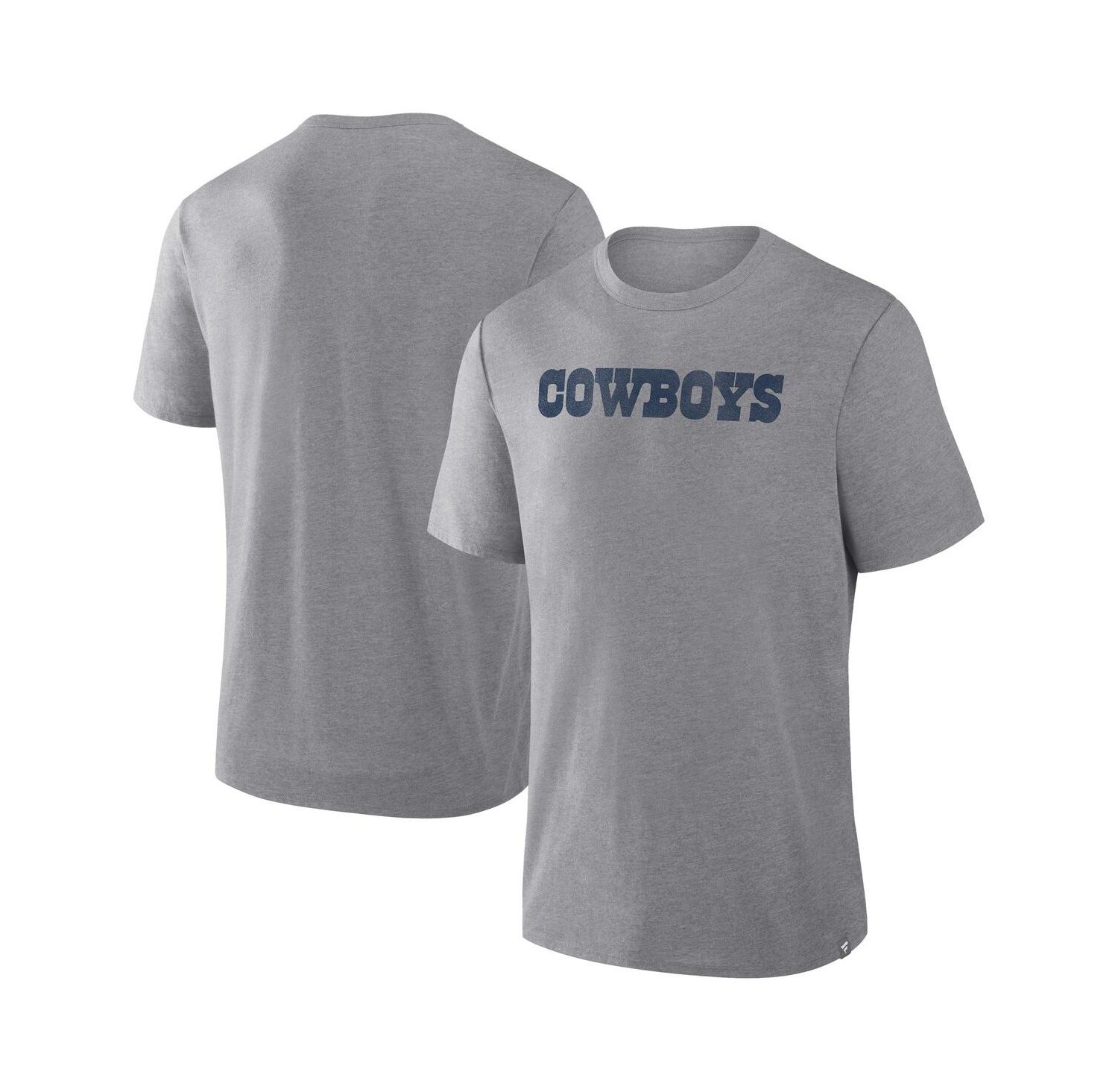 Men's Heather Gray Dallas Cowboys Pass Rush Tri-Blend T-Shirt