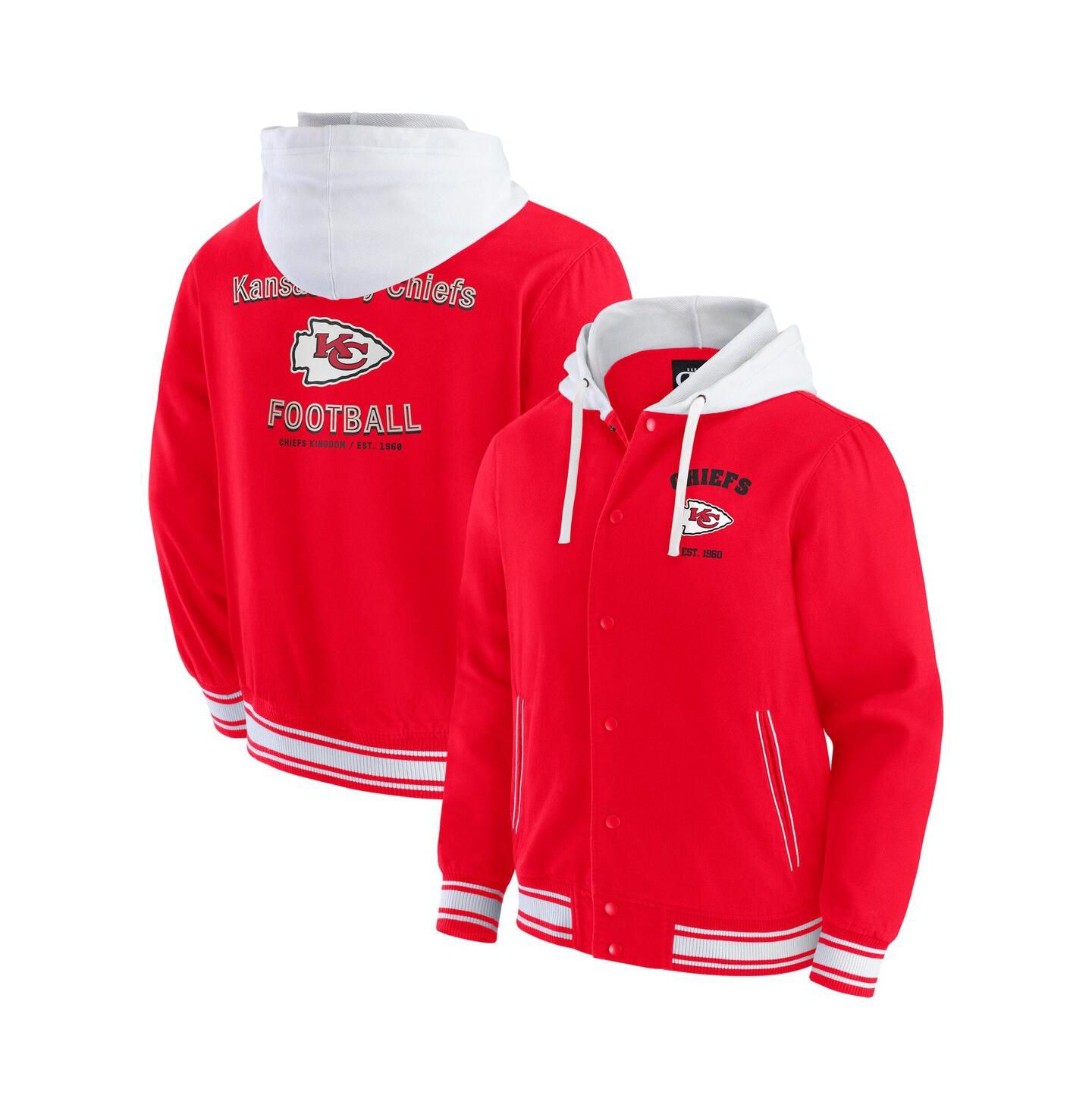 Мужская куртка Fanatics Darius Rucker Collection by Red Kansas City Chiefs Full-Snap Hoodie Jacket — фото 1