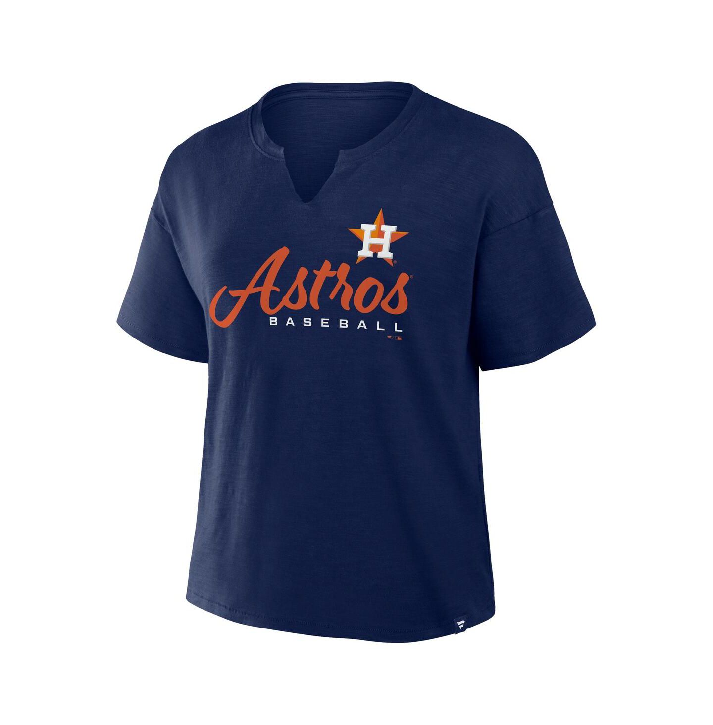 Женская футболка Fanatics Navy Houston Astros Fan Fave Stadium Slub Boxy — фото 3