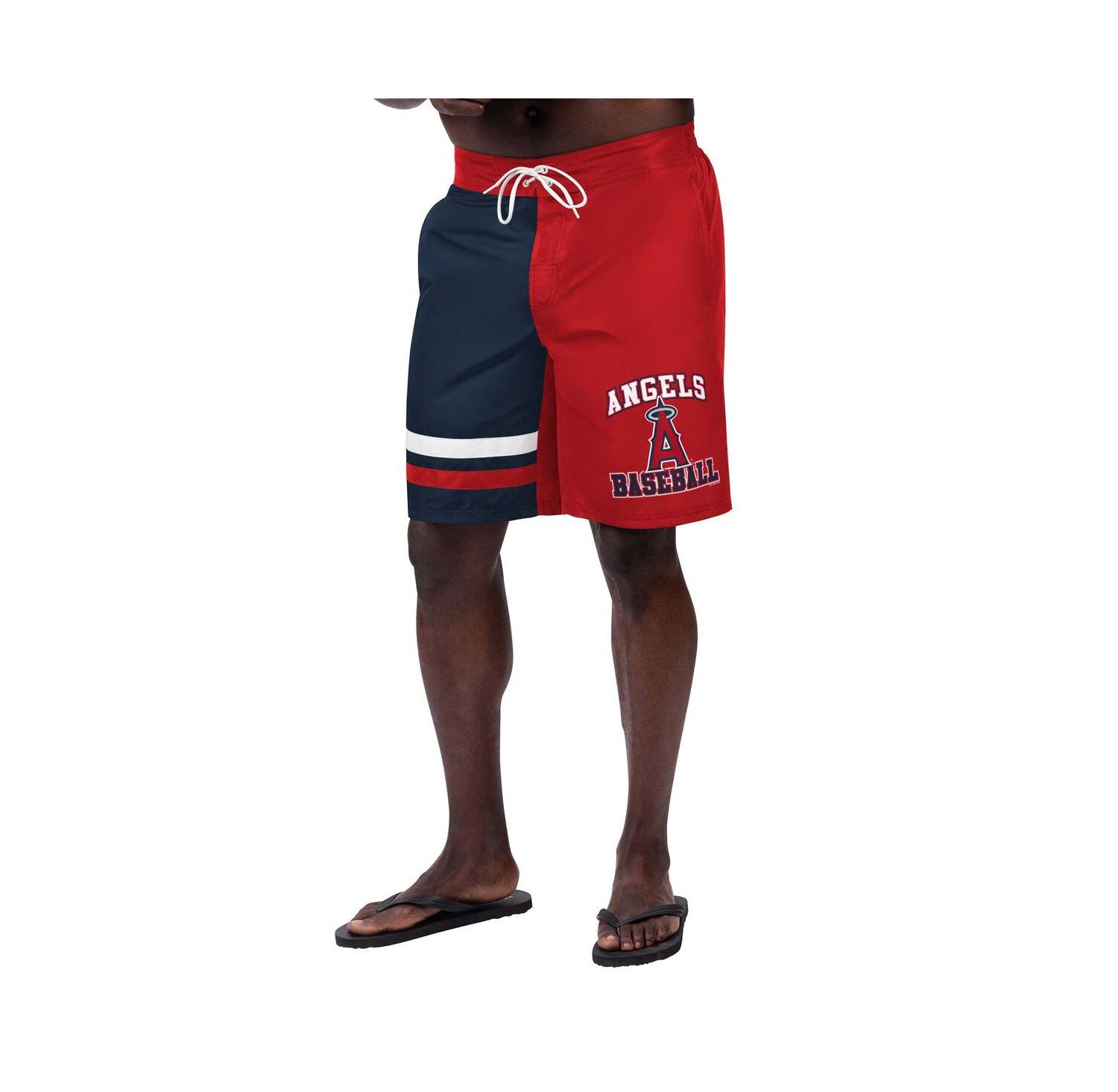 Men's Red Los Angeles Angels Anchor Swim Trunks