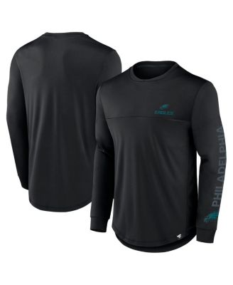Fanatics - Men's Black Philadelphia Eagles Blackout Long Sleeve T-Shirt
