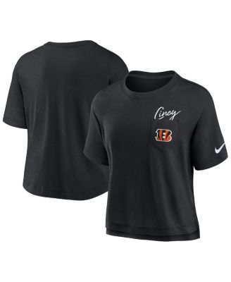 Nike - Women's Black Cincinnati Bengals Performance Pocket T-Shirt