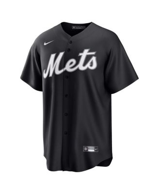Men's Francisco Lindor Black New York Mets Lights Out Replica Player Jersey
