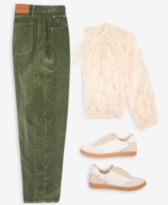 Women's Embroidered Smocked Peasant Top