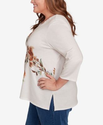 Plus Size Classic Floral Squirrel Harvest Top