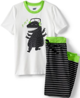Big Girls Short Sleeve Top and Jogger Bottom Pajama Set