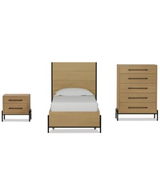 Linstead 3-Pc. Twin Panel Set (Bed, Chest & Nightstand), Created for Macy's