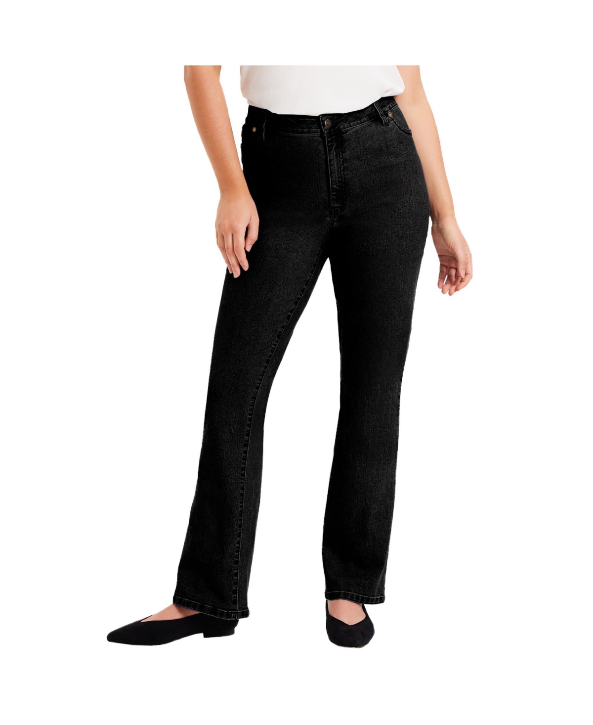 Plus Size June + Vie June Fit Bootcut Jeans - Light blue