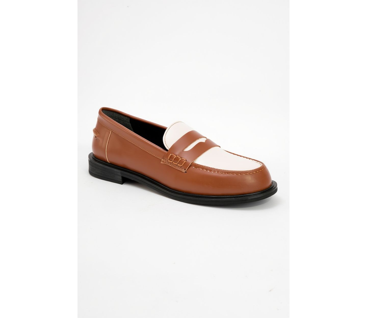 Женские лоферы Prologue Shoes Choos, цвет: Коньячный кожаный — фото 1