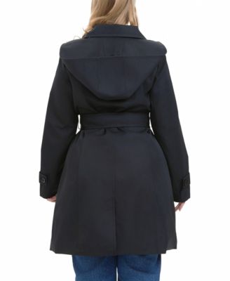 Women's Plus Size Ivy Water Resistant Hooded Trench Coat