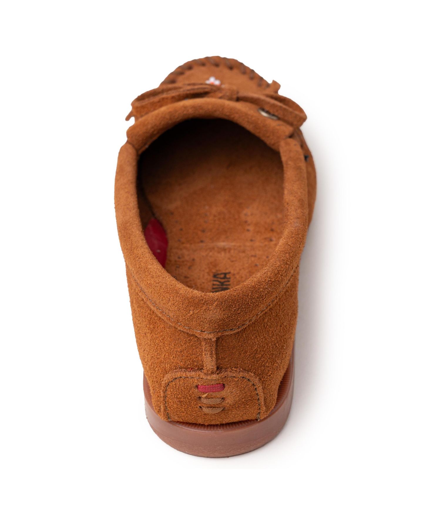 Женские замшевые мокасины Minnetonka Nizhoni с бисером, цвет: Коричневый — фото 3