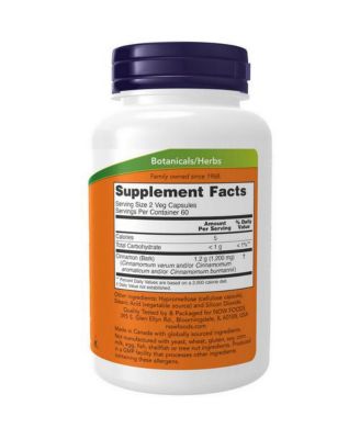 Cinnamon Bark ,600 mg ,120 Caps