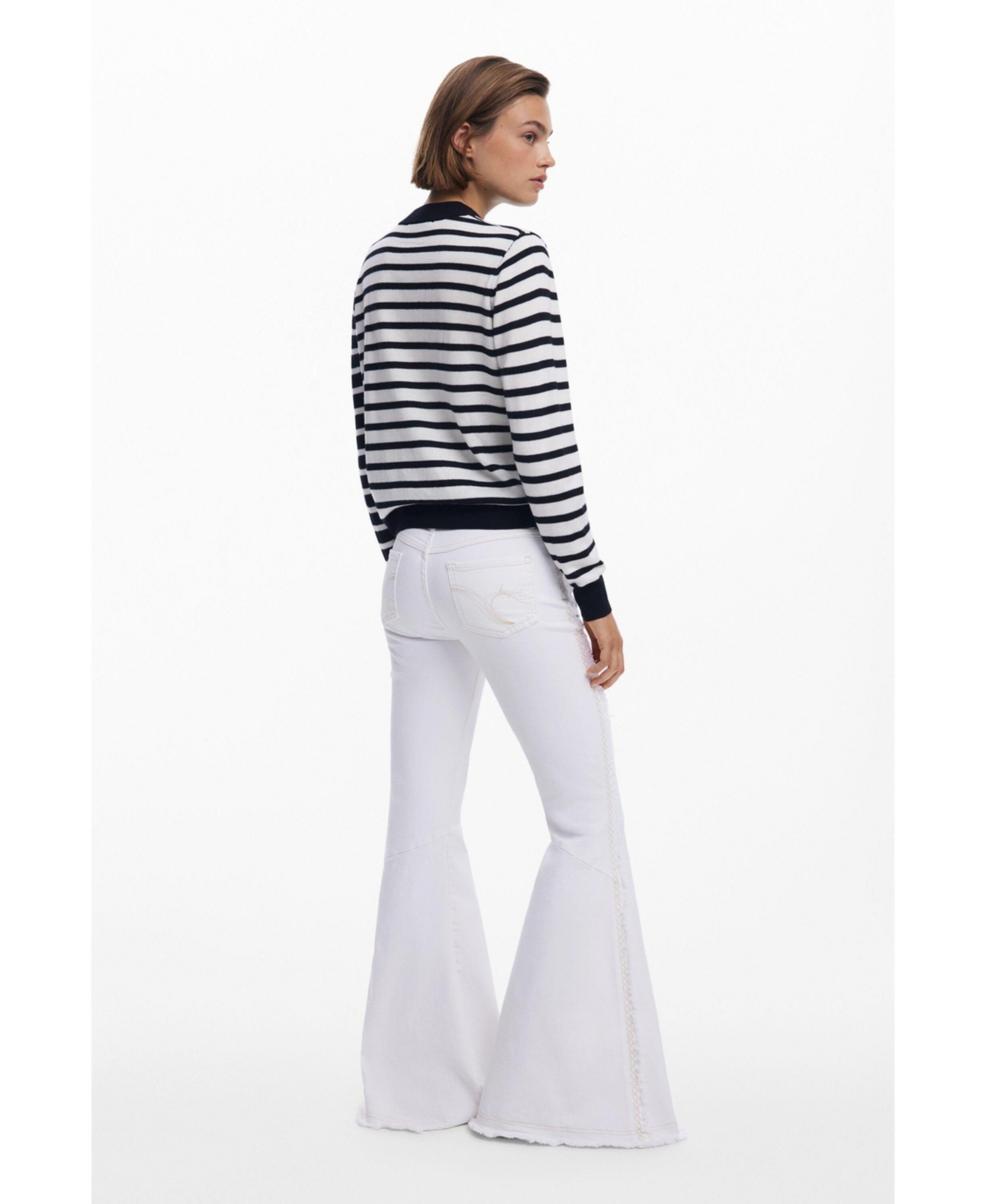 Desigual Women's Horizontal striped sweater