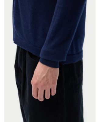 Men's Cashmere Silk Polo-Neck Cardigan