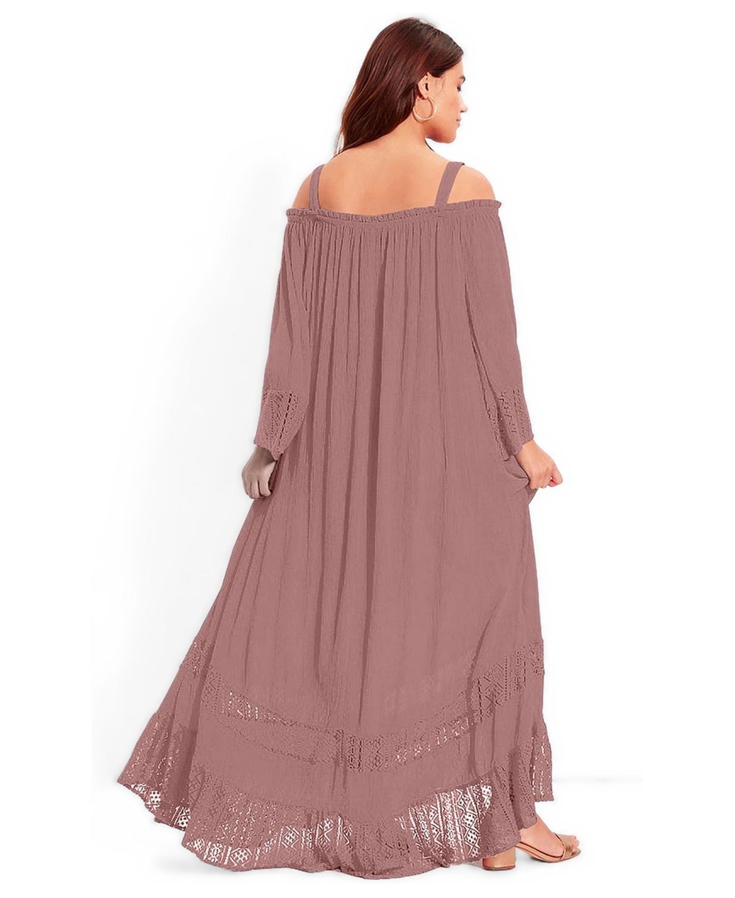 Women's June and Vie Off-The-Shoulder Maxi Dress