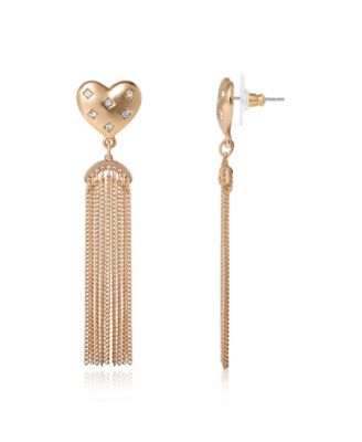 Tassel Heart Drop Earrings
