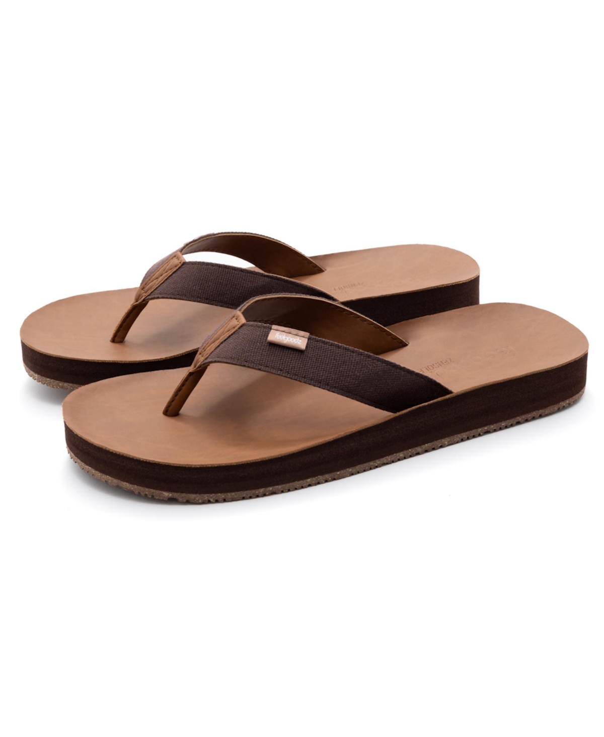 Men's Men s Zensole Kinderz Faux Leather Flip-Flop Thong Sandals - Sequoia
