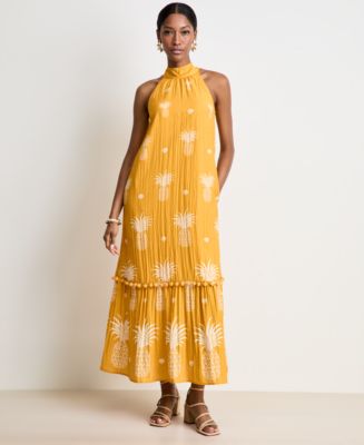 On 34th Women's Pineapple-Print Maxi Dress, Macy's Exclusive