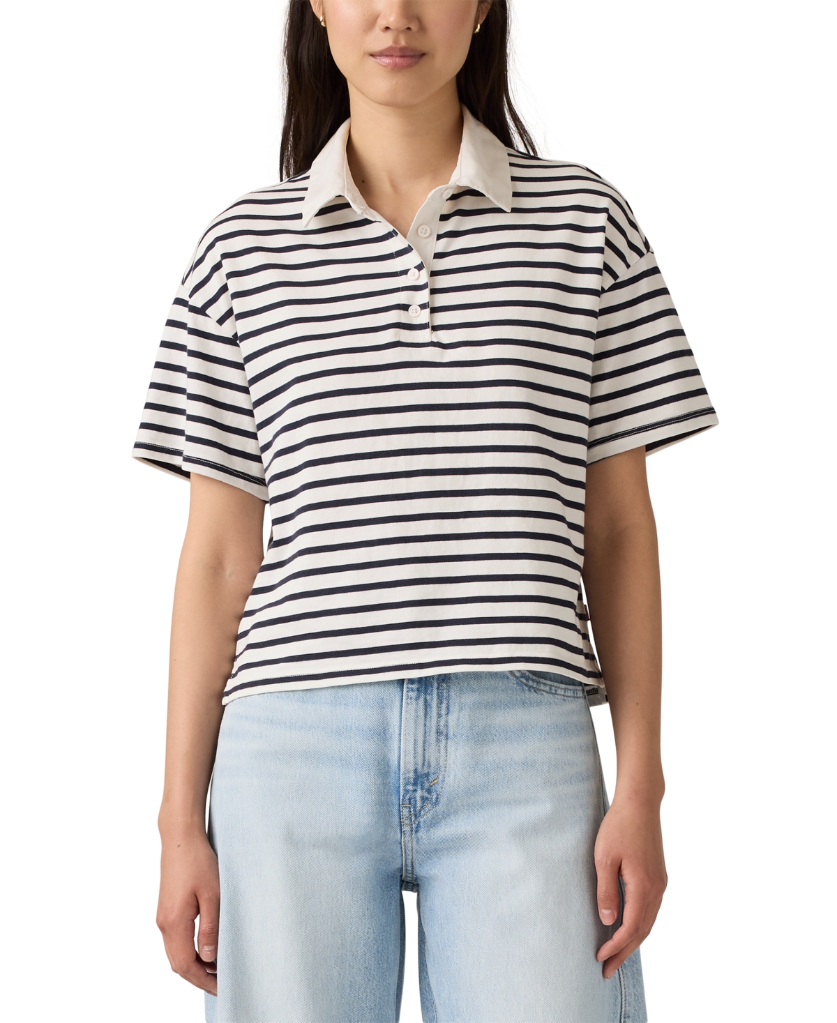 Levi's Women's Cotton Aries Rugby Polo Top