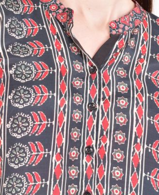 Women's Muslin Silk Button-Up Top