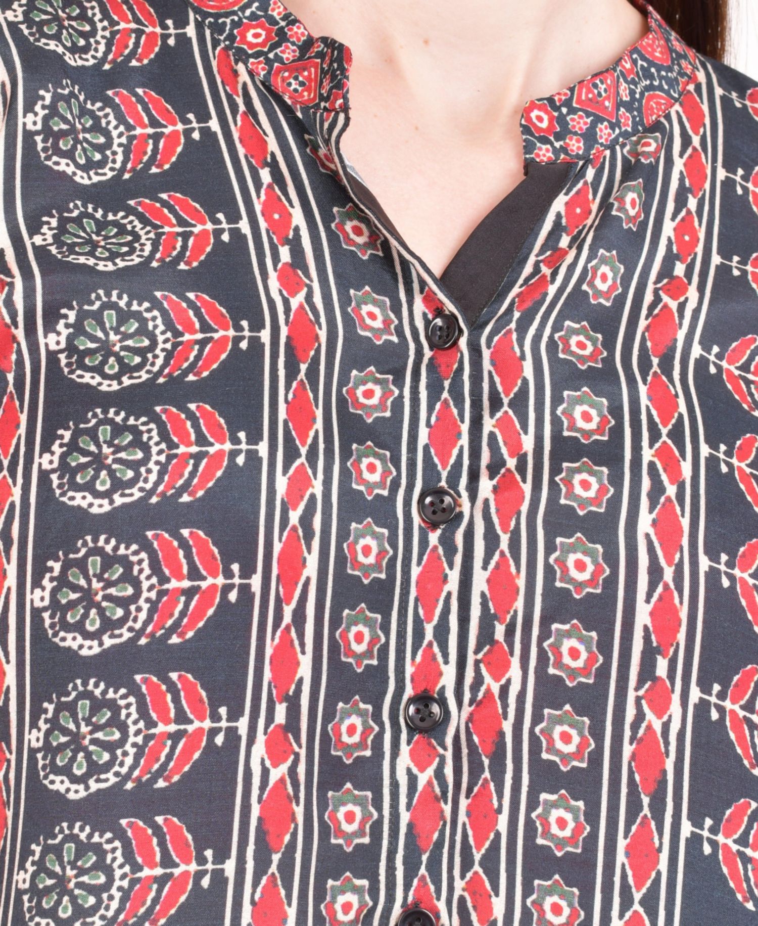 Women's Muslin Silk Button-Up Top