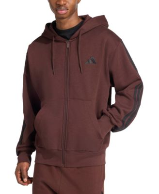 Men's Regular-Fit 3-Stripes Full-Zip Fleece Hoodie 