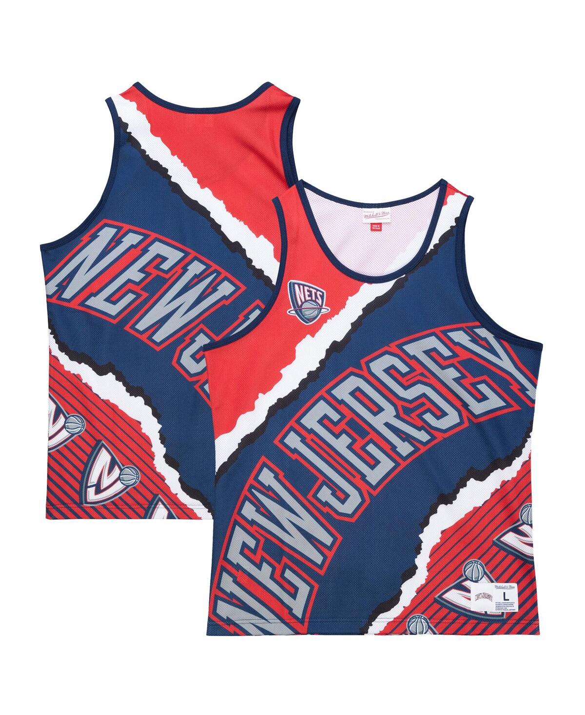 Men's Navy New Jersey Nets Jumbotron 2.0 Sublimated Tank Top - Navy