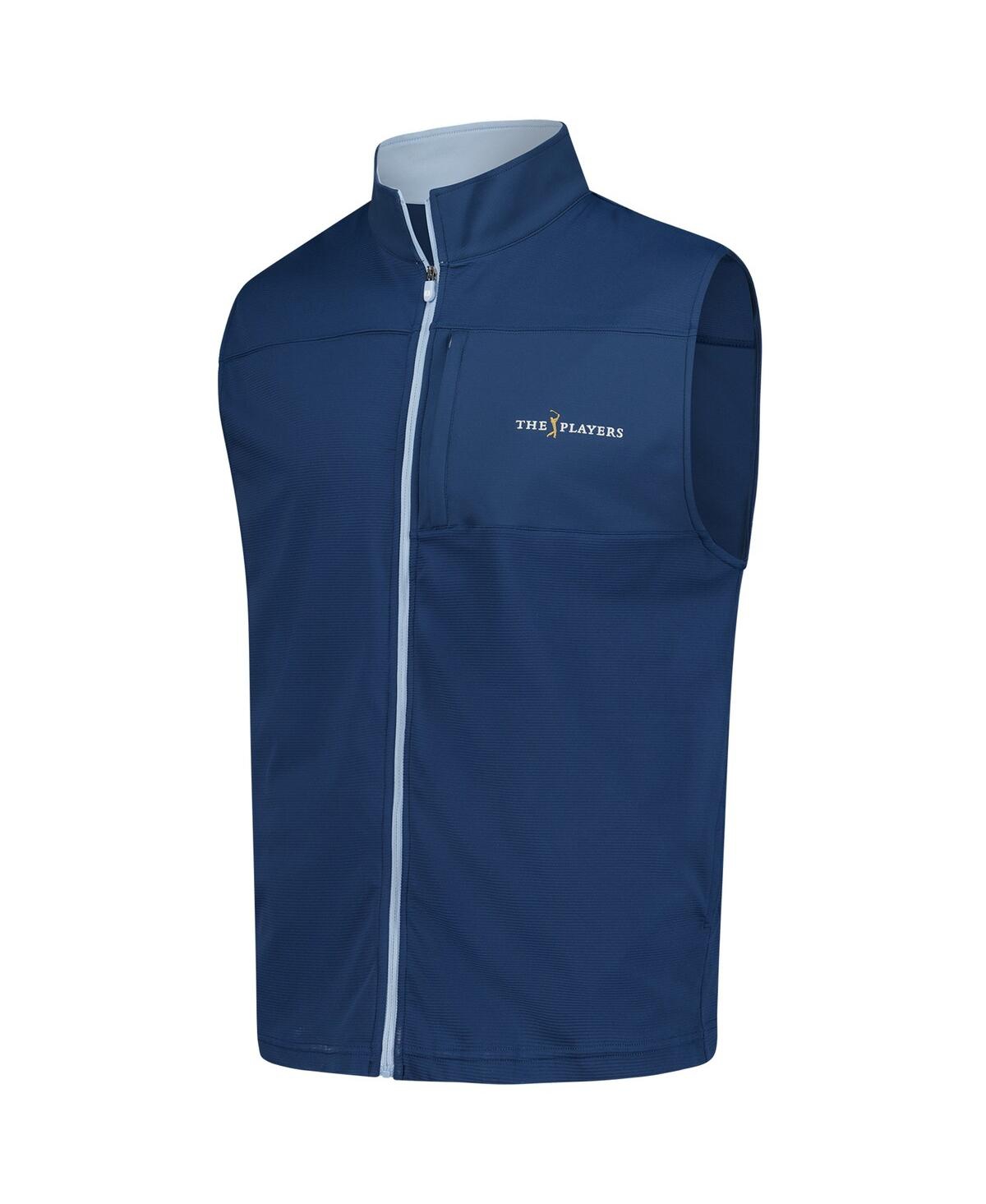 Footjoy Men's Navy The Players Ottoman Knit Full-zip Vest In Blue
