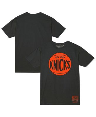 Mitchell & Ness - Men's and Women's Heather Charcoal New York Knicks Hardwood Classics MVP Logo T-Shirt
