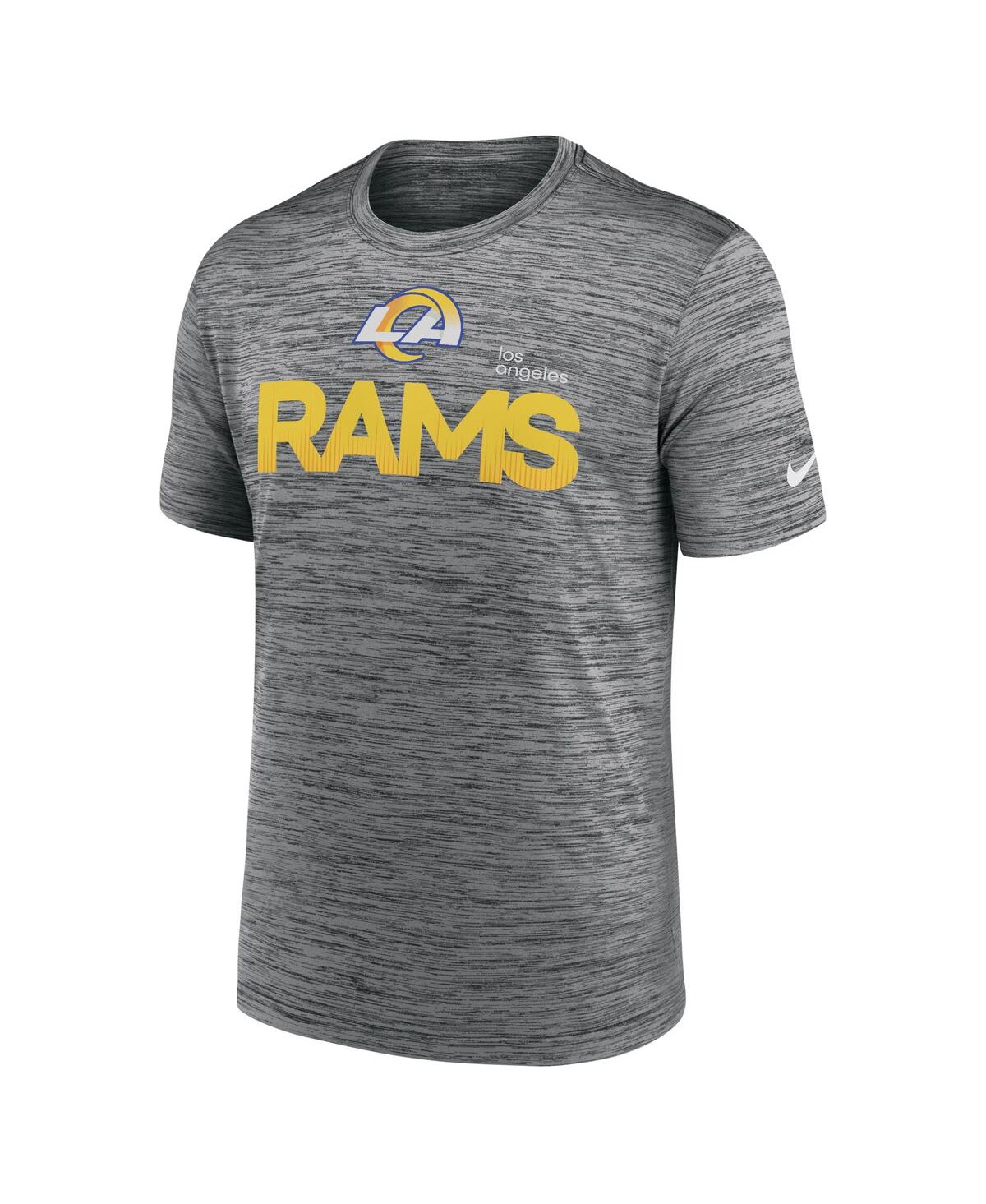 Nike Men's Anthracite Los Angeles Rams Blitz Velocity Modern Performance T-shirt In Gray