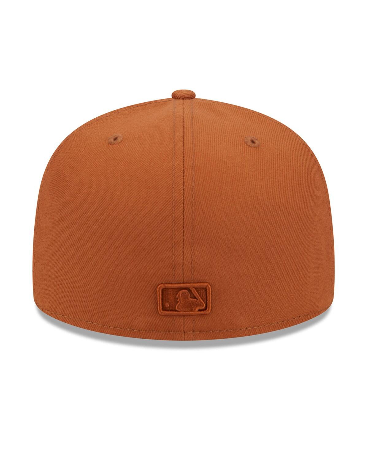 New Era Men's Brown Athletics Spring Color 59fifty Fitted Hat In Brown