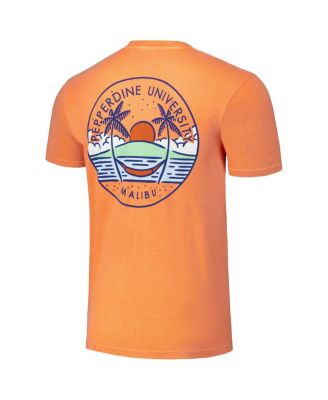 Men's and Women's Orange Pepperdine Waves Scenic Comfort Colors T-Shirt