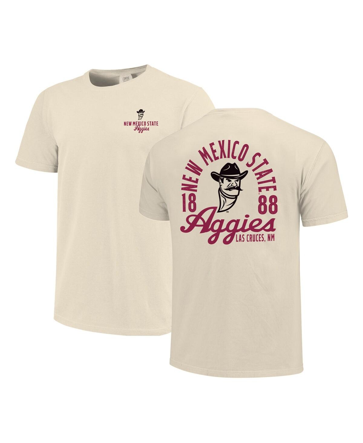 Men's Cream New Mexico State Aggies Comfort Colors Mascot Overlay T-Shirt - Cream