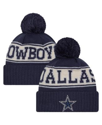 New Era - Men's Navy Dallas Cowboys Retro Cuffed with Pom Knit Hat