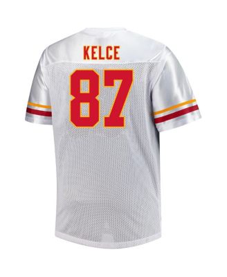 Men's Travis Kelce White Kansas City Chiefs Big Tall V-Neck Fashion Jersey