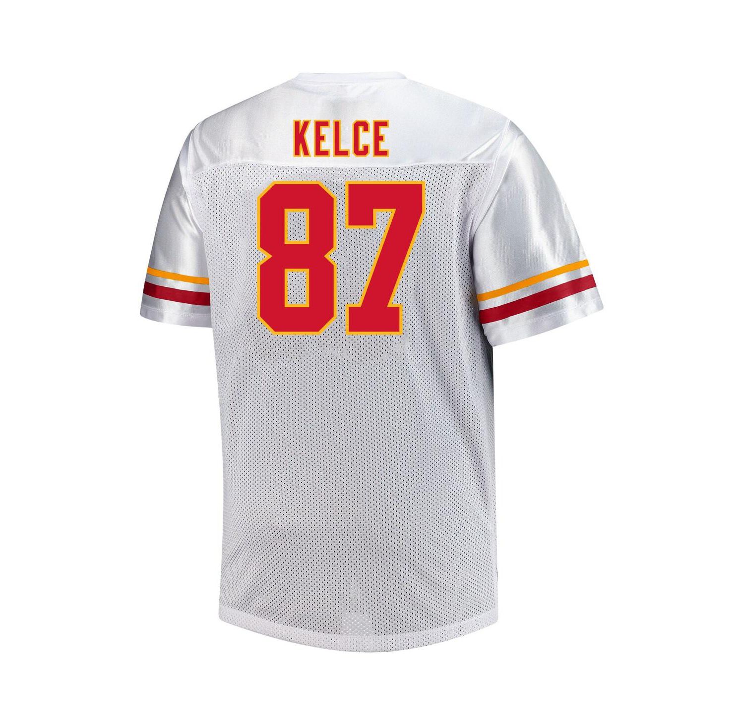 Men's Travis Kelce White Kansas City Chiefs Big & Tall V-Neck Fashion Jersey