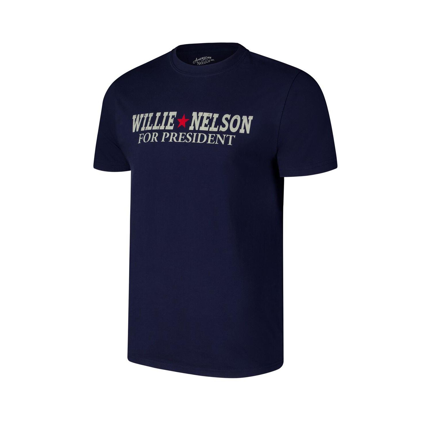 Men's Navy Willie Nelson Crew Neck T-Shirt