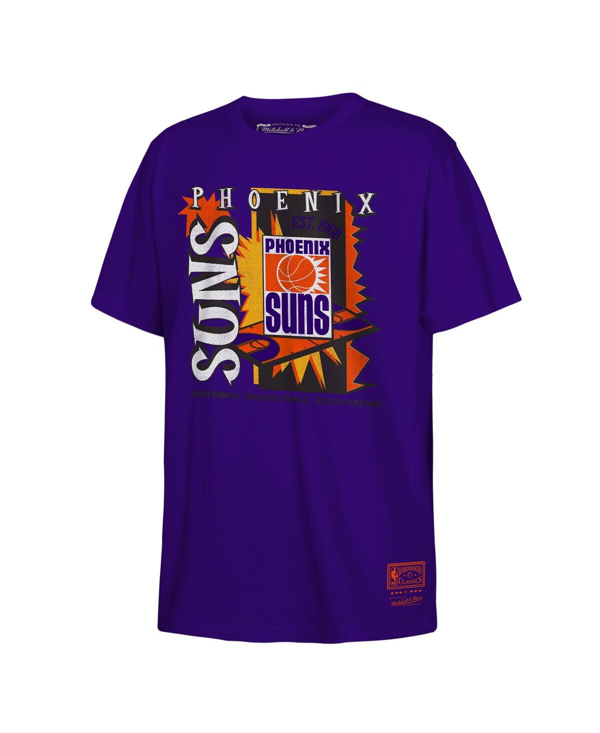 Mitchell & Ness Kids' Big Boys And Girls Purple Phoenix Suns Retro '90s Poster T-shirt