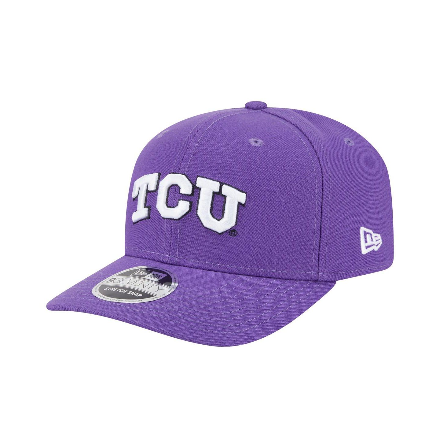 Мужская кепка New Era Purple TCU Horned Frogs Team Collective 9SEVENTY Stretch-Snap Adjustable Hat — фото 1