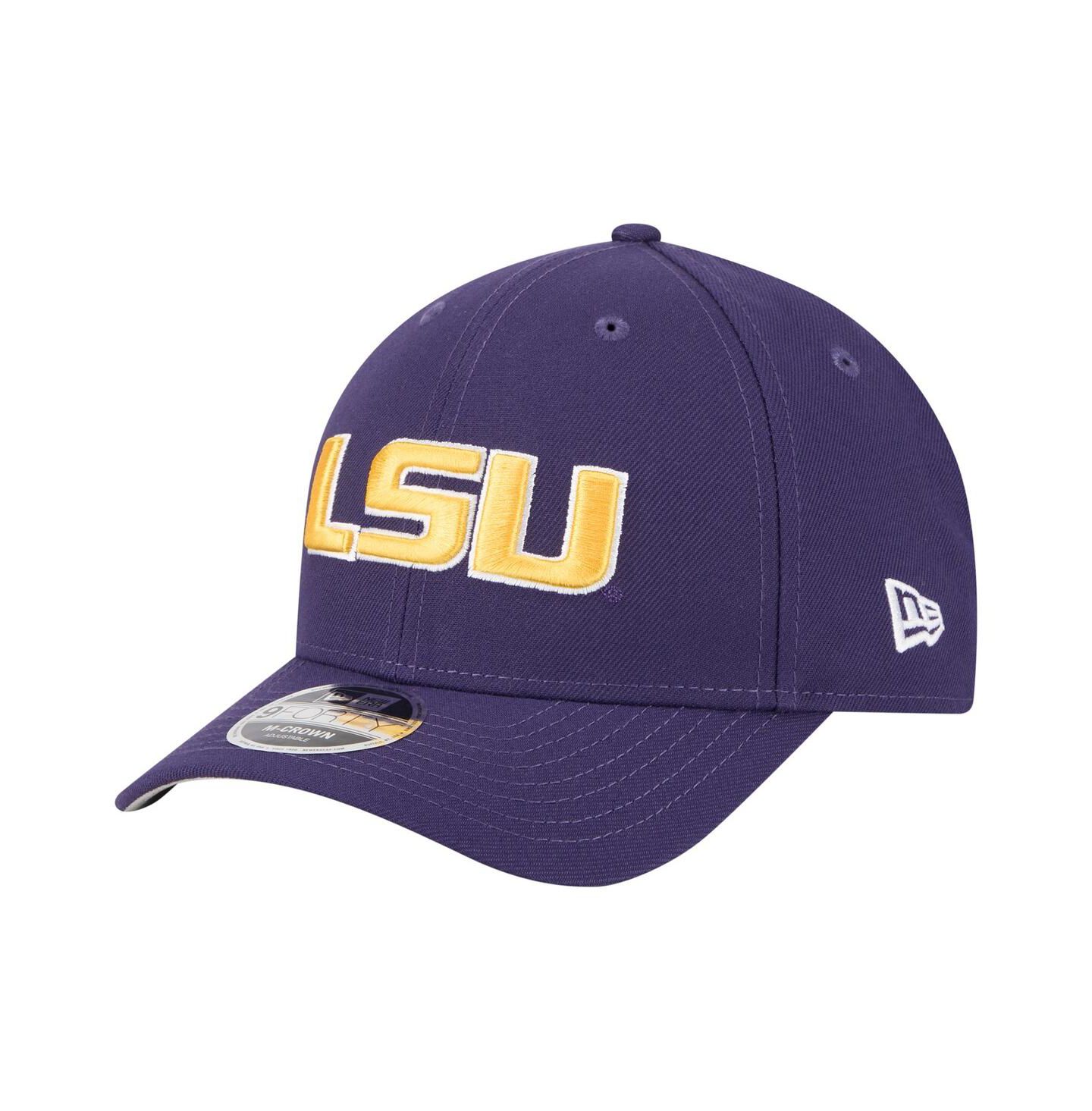 Мужская кепка New Era Purple LSU Tigers Team Collective 9FORTY M-Crown Adjustable Hat — фото 1