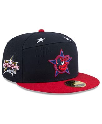 New Era - Men's Navy/Red Baltimore Orioles 2025 MLB All-Star Game Workout Side Patch 59FIFTY Fitted Hat