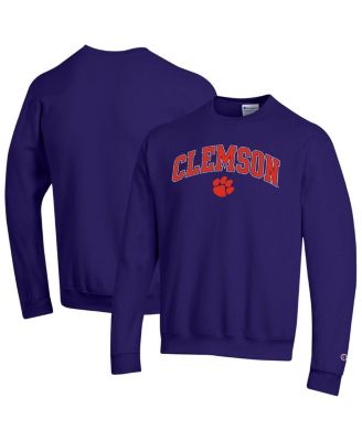 Champion - Men's&nbsp;Purple Clemson Tigers Arch Over Logo Pullover Sweatshirt